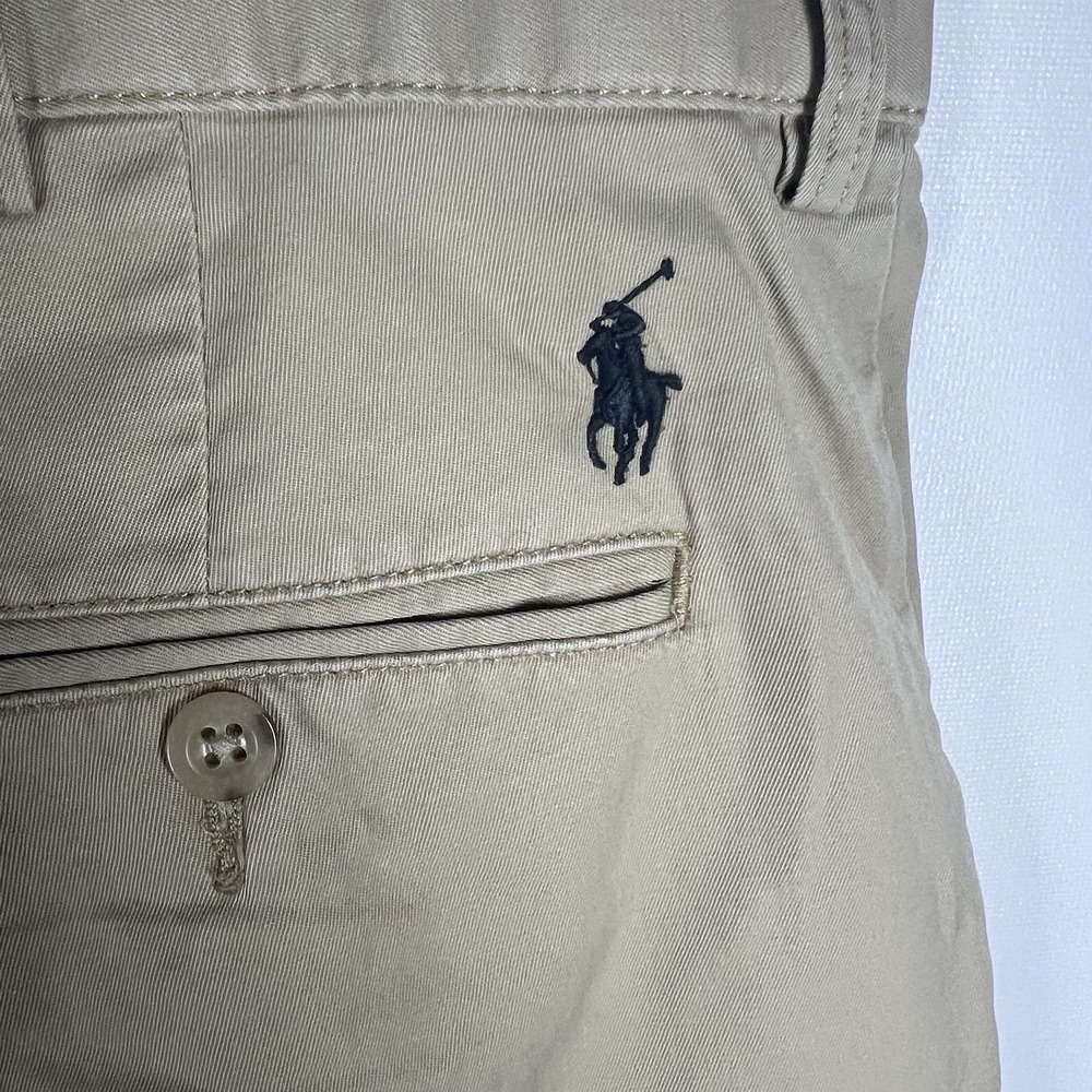 Polo Ralph Lauren Prospet Men 34 Cotton Khaki Flat Front Chino Shorts - Picture 7 of 7